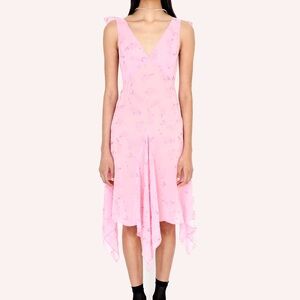 Anna Sui Pink Asymmetrical Dress